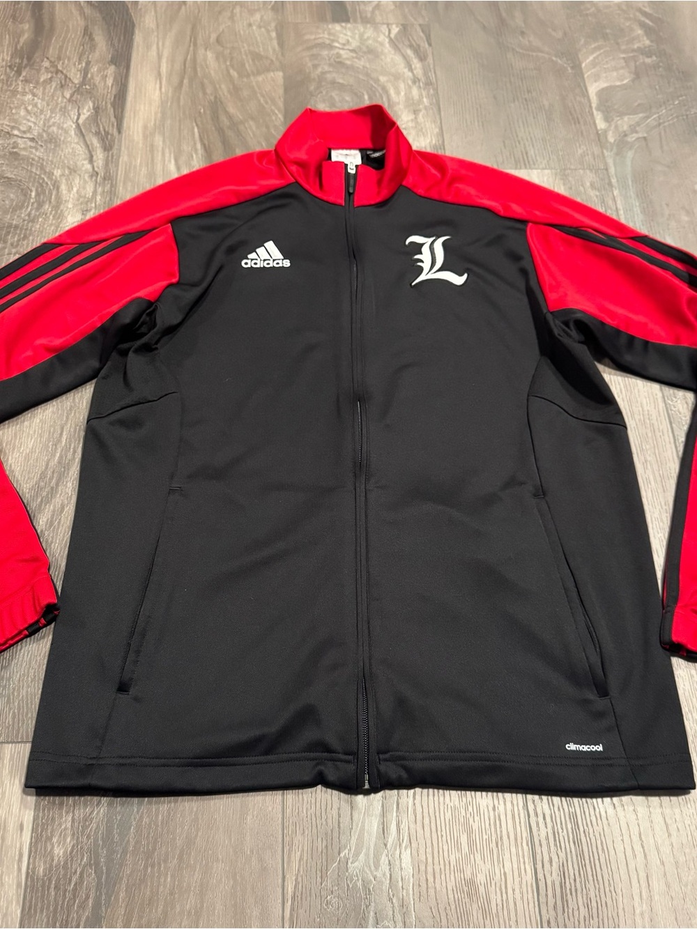 UofL Adidas Zip Front Jacket Medium TaxSlayer Bowl Logo on Back
